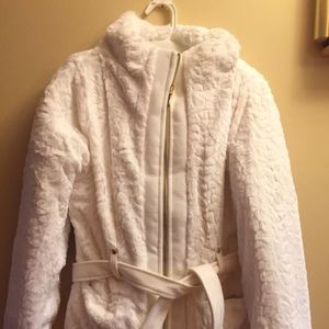 Kohls IZ Byer Girls Faux Fur Belted Coat